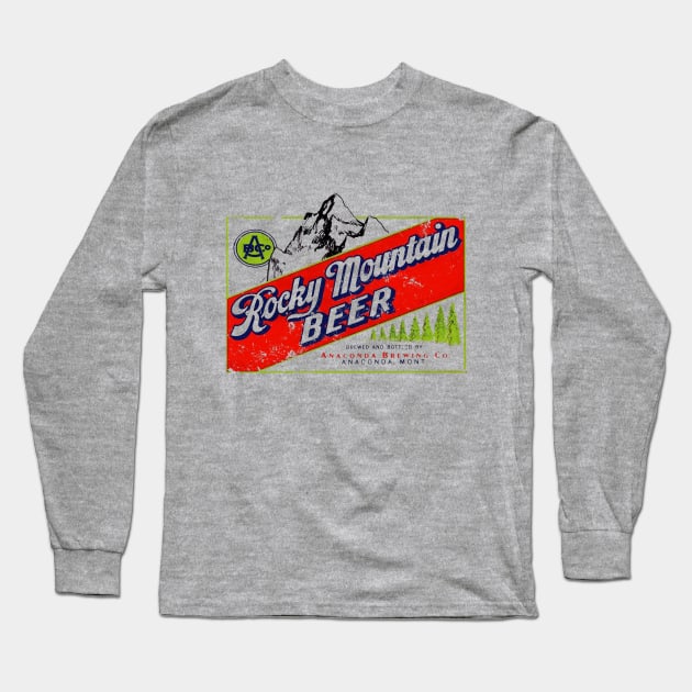 Rocky Mountain Beer Long Sleeve T-Shirt by retrorockit
